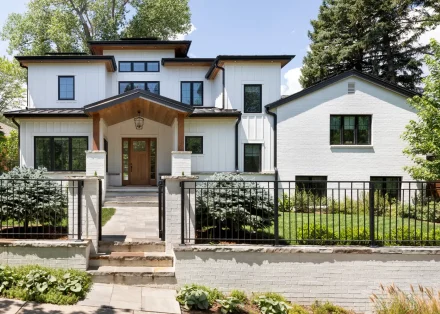 11th street boulder farmhouse exterior remodel with side walkway